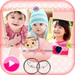 photo video music - baby photo android application logo